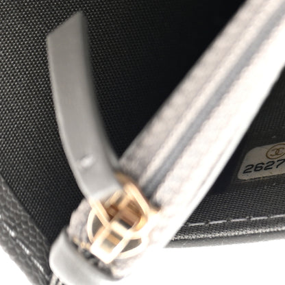 Chanel Caviar Quilted Boy Wallet On Chain WOC Grey 8 of 13