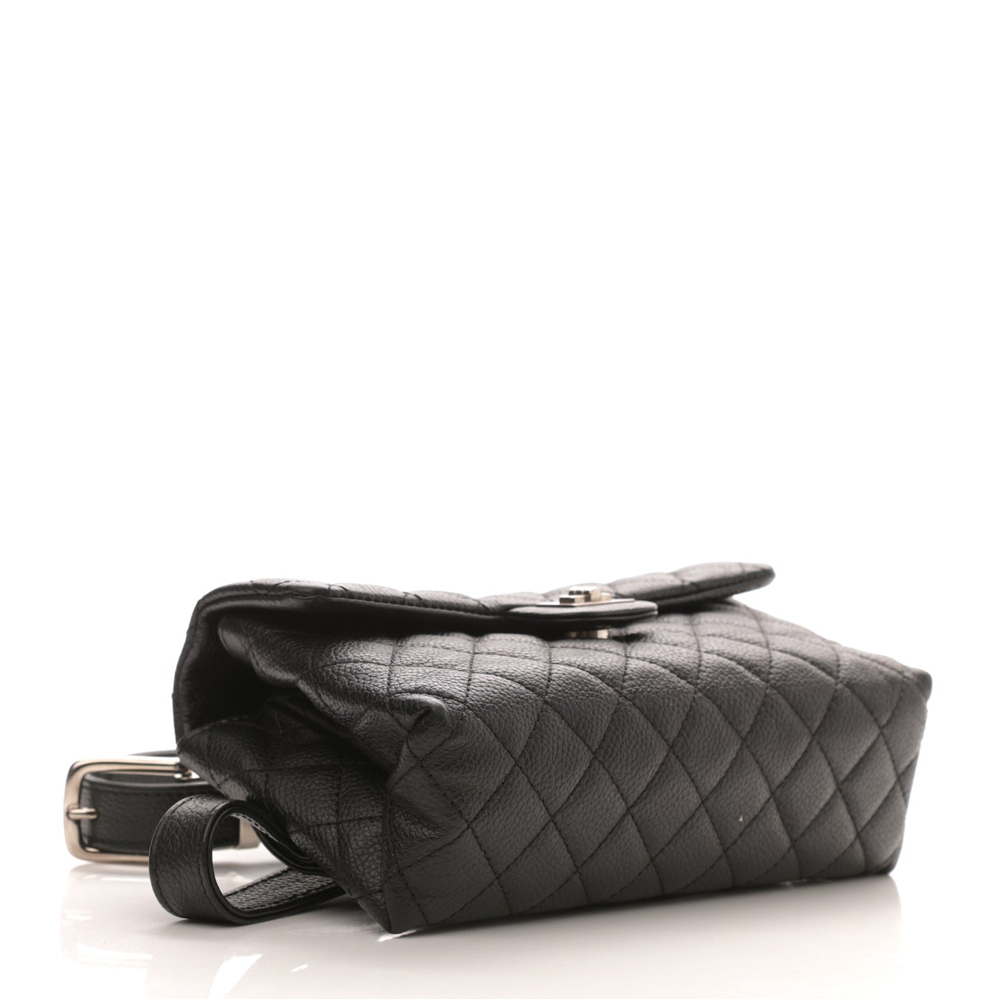 Grained Calfskin Quilted 2.55 Reissue Flap Belt Bag Clutch Black