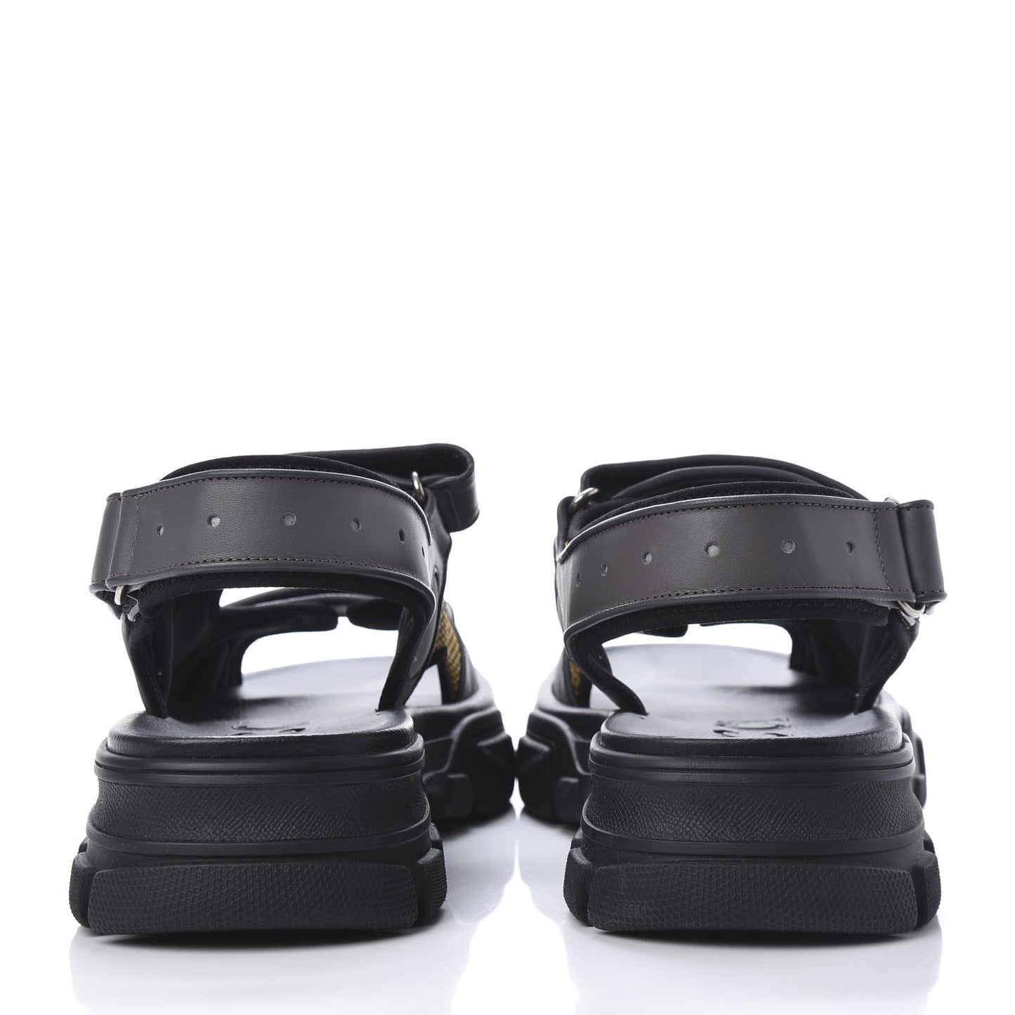 X SEGA Nappa Mesh Mens Aguru Sandals 12 Loess Black