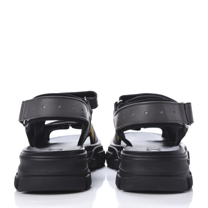 Gucci X SEGA Nappa Mesh Mens Aguru Sandals 12 Loess Black 7 of 10