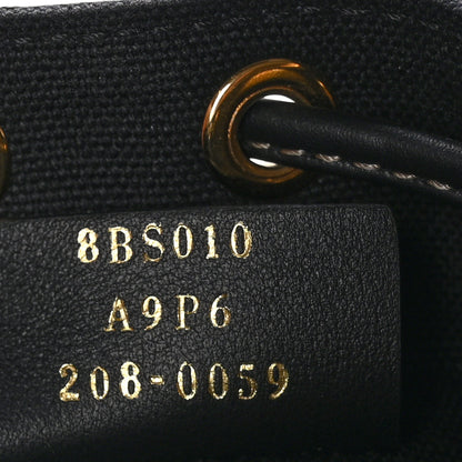 Fendi Canvas Vitello King F is Fendi FF Embroidered Mini Mon Tresor Bucket Bag Black 6 of 9