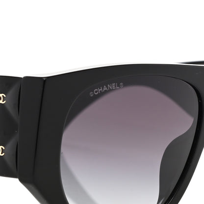 Chanel Acetate Quilted CC Pilot Sunglasses 71465 Black 8 of 8