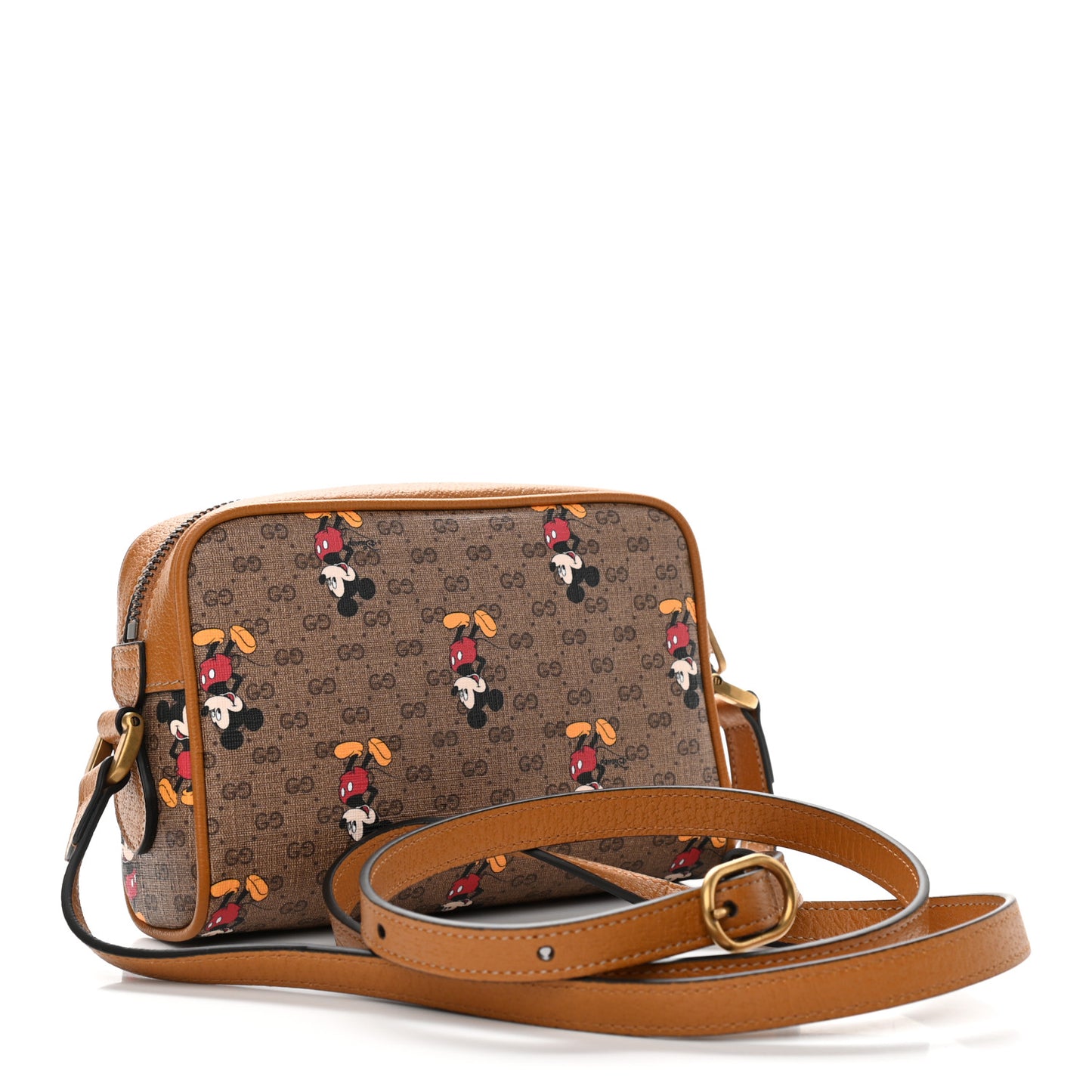 X DISNEY Mini Vintage GG Supreme Monogram Mickey Mouse Shoulder Bag Beige Vintage Sun Oil