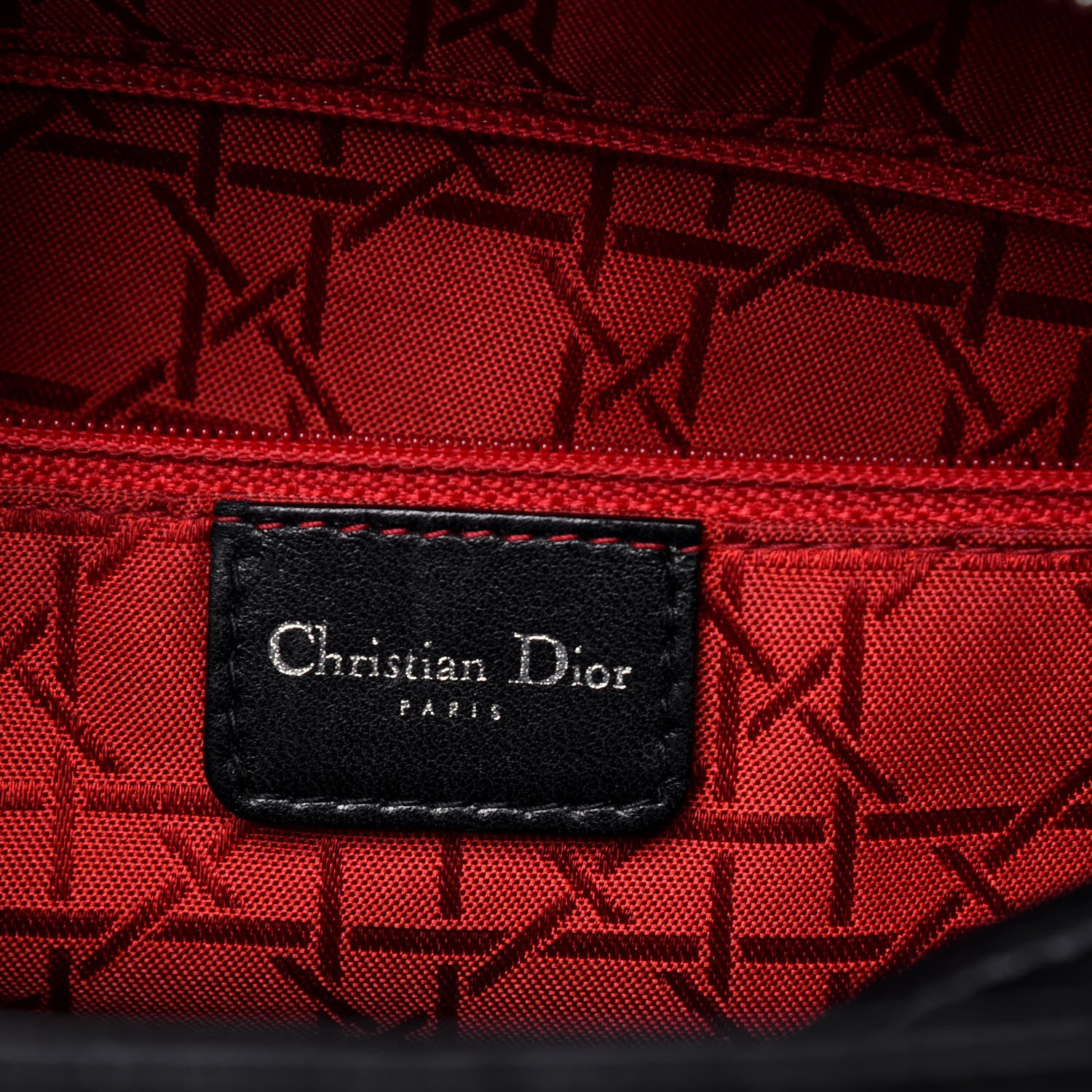 Christian Dior Lambskin Cannage Large Lady Dior Black 7 of 14