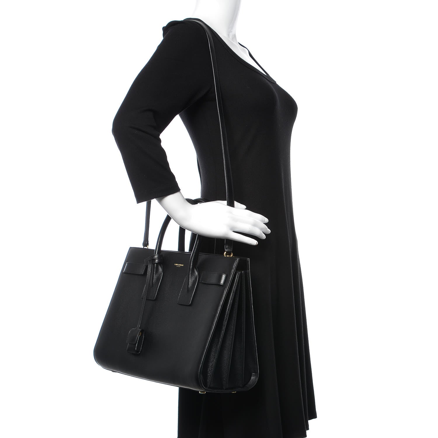Saint Laurent Calfskin Small Sac De Jour Black 2 of 13