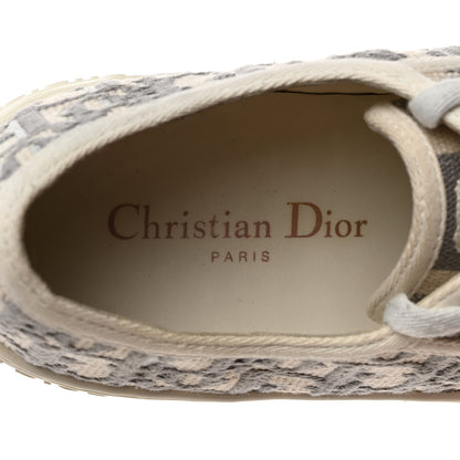 Christian Dior Canvas Oblique Walk'N'Dior Low Top Sneakers 38.5 Stone Grey 6 of 8