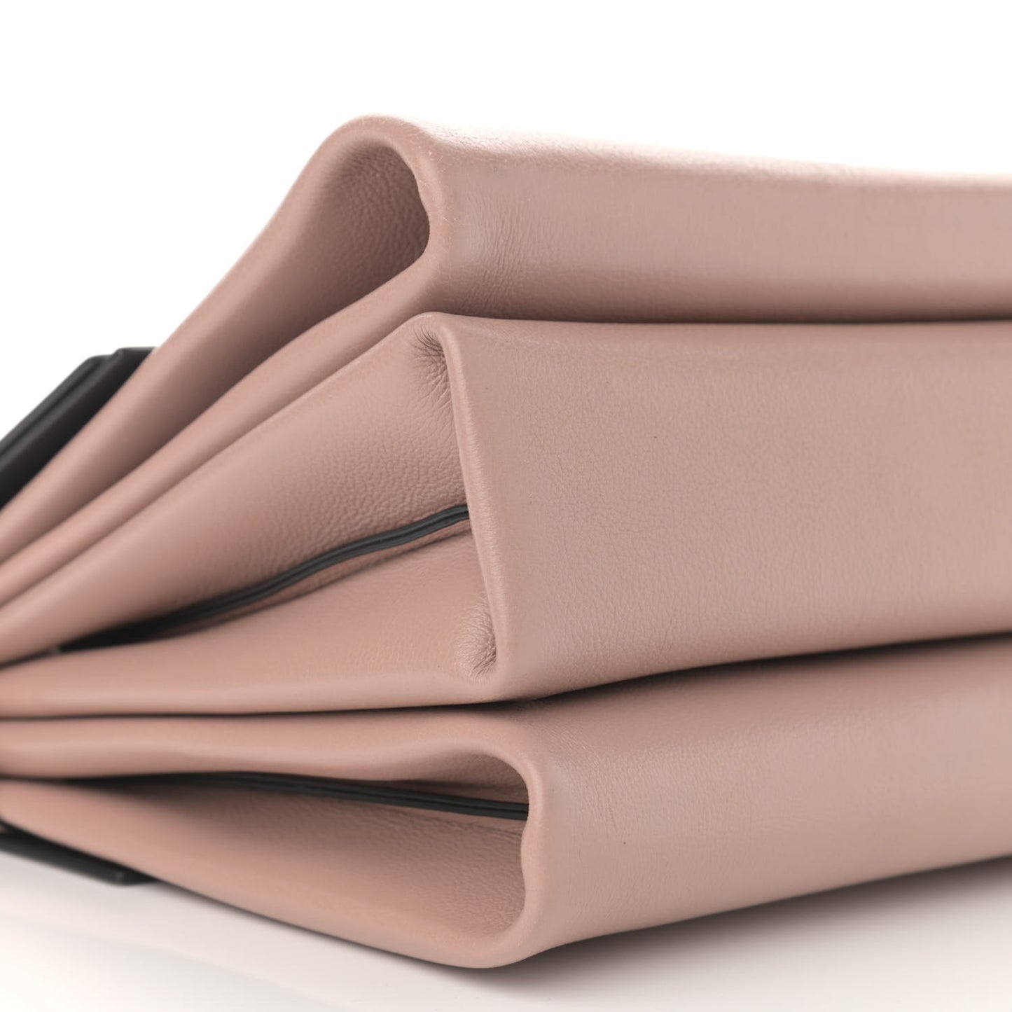 Smooth Calfskin Small VRing Shoulder Bag Rose Cannelle