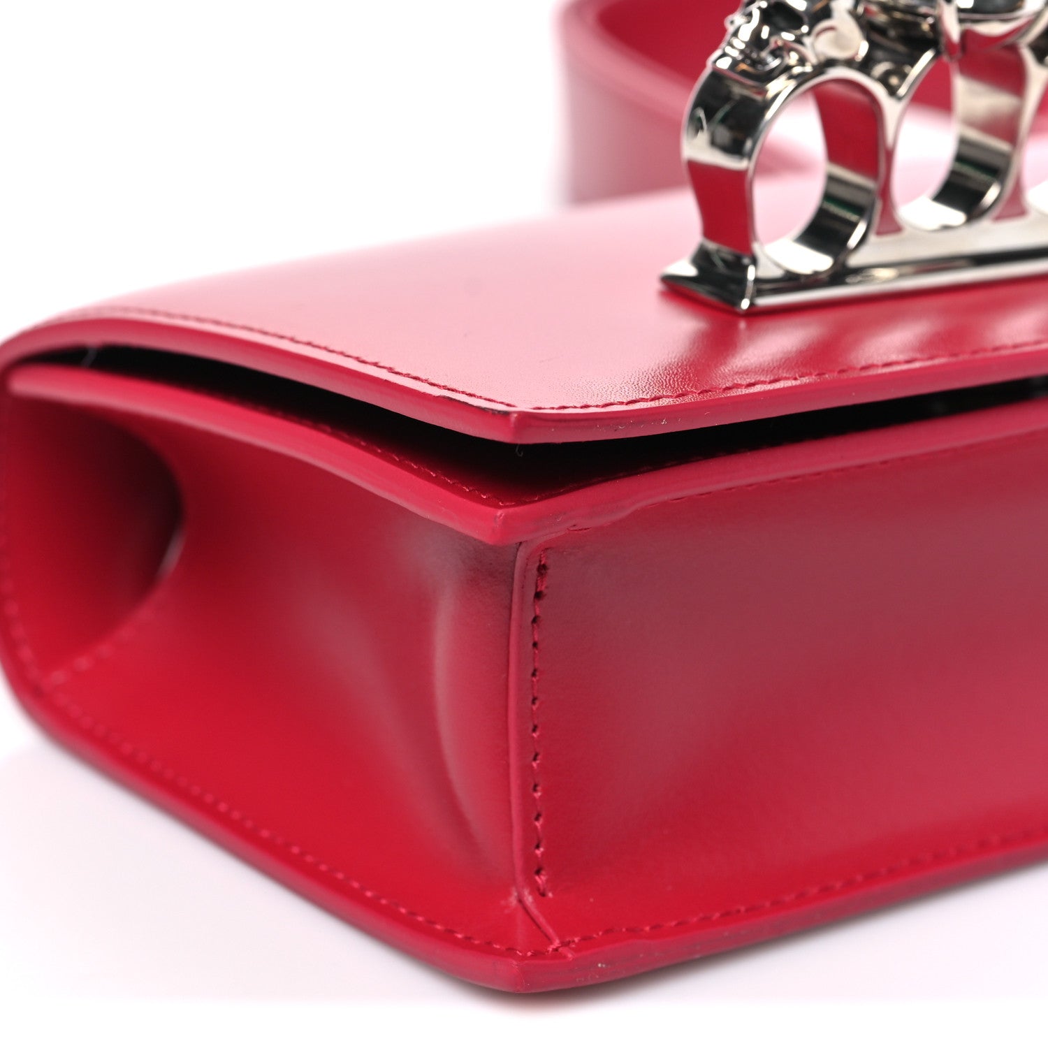 Alexander McQueen Calfskin Mini Jeweled Knuckle Satchel Lipstick 8 of 9