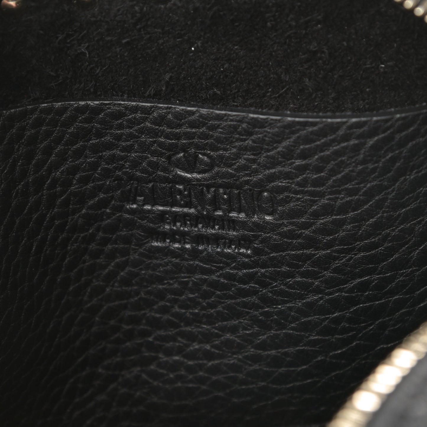 Pebbled Calfskin Rockstud Camera Crossbody Bag Black