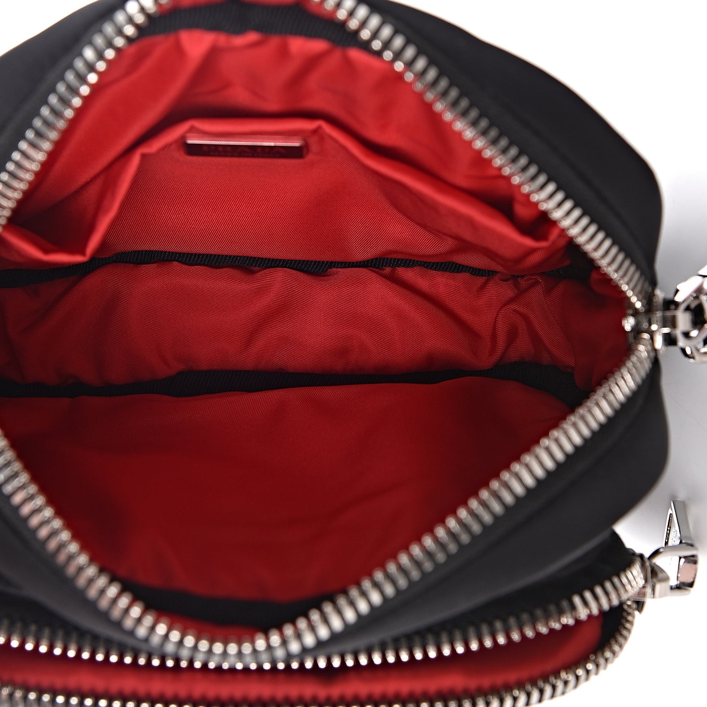 Tessuto Nylon Pocket Wristlet Pouch Black Fuoco