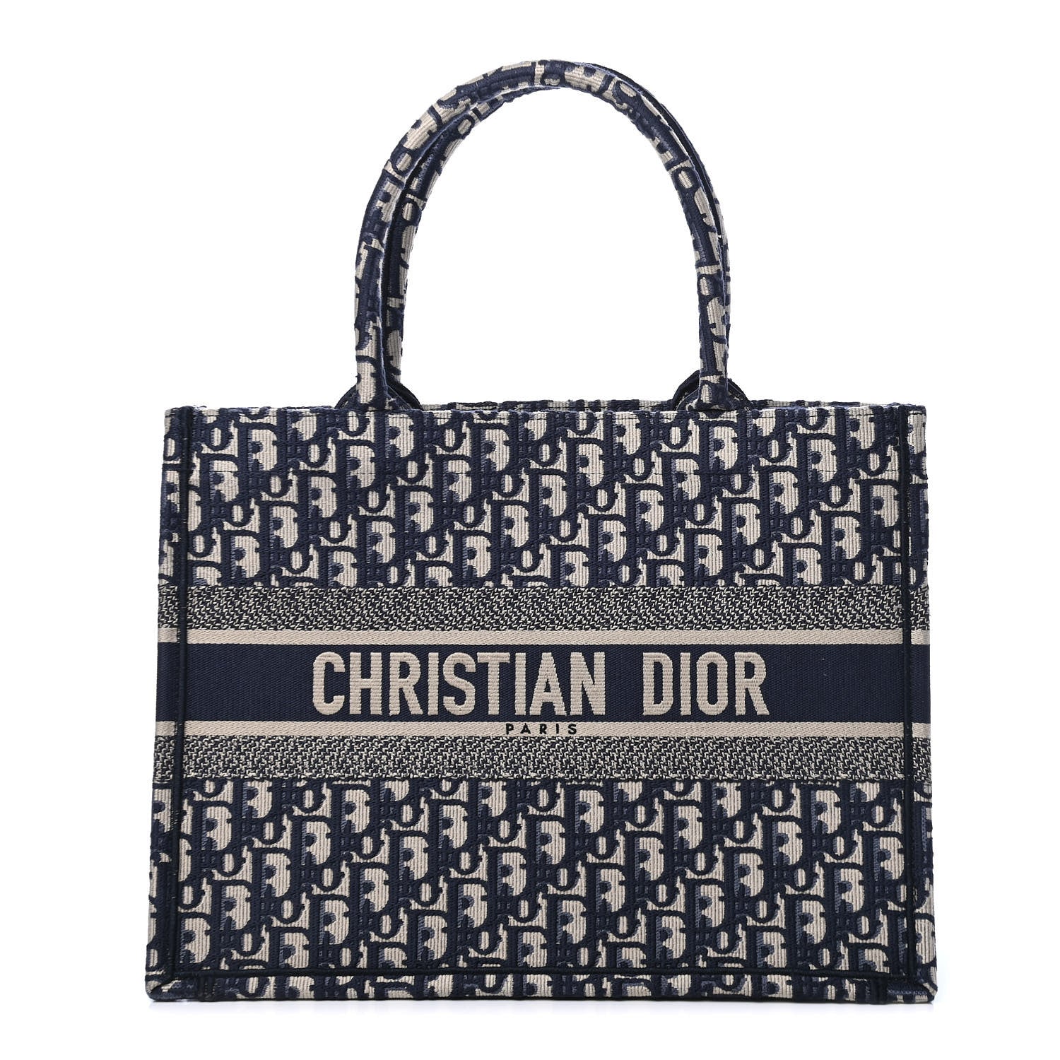 Christian Dior Oblique Medium Book Tote Blue Multicolor 1 of 6