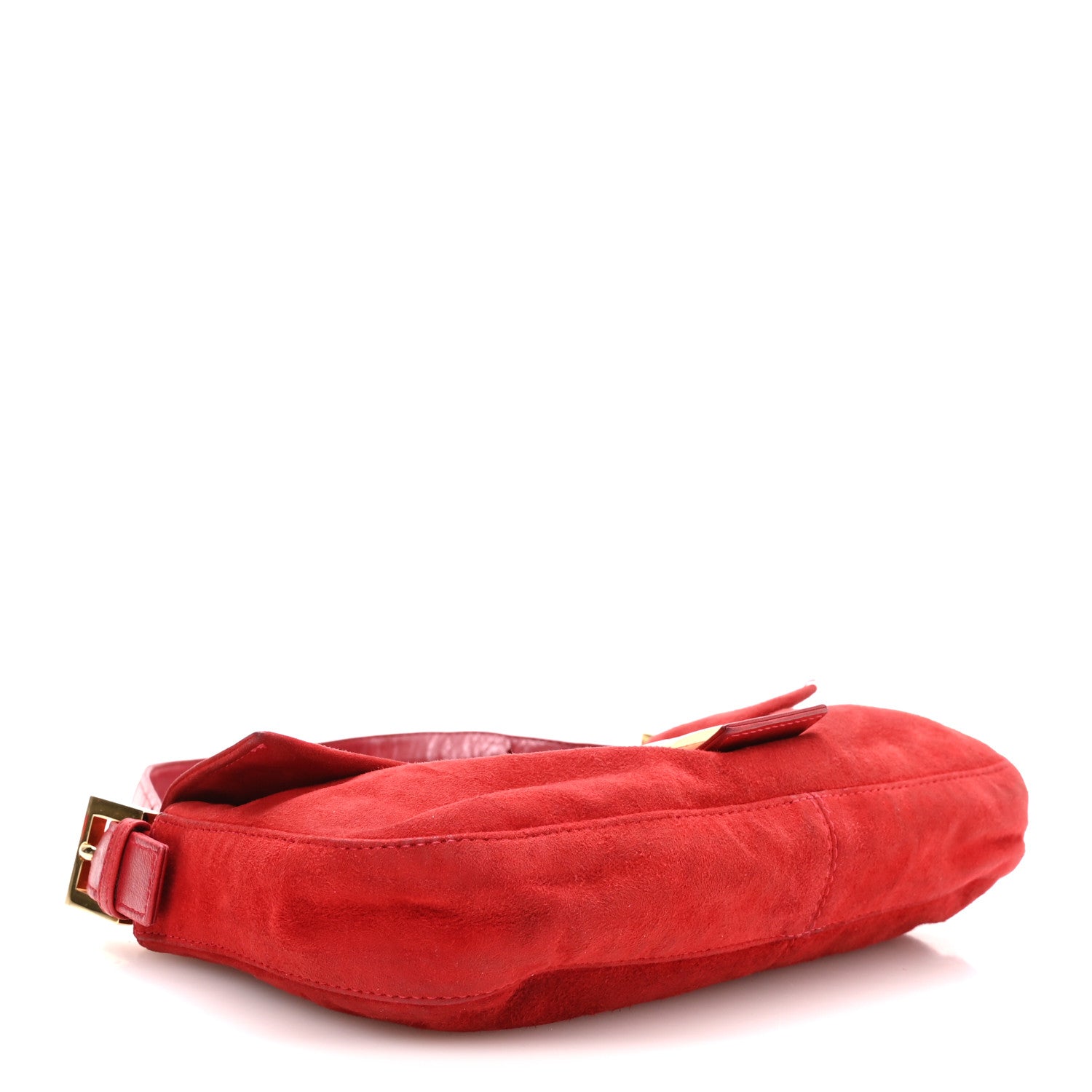 Fendi Suede Baguette Red 3 of 10