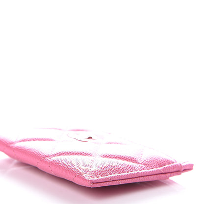 Chanel Caviar Quilted Card Holder Pink 9 of 11
