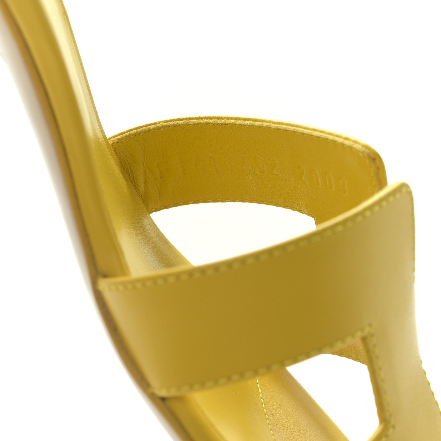 Hermes Calfskin Oasis Sandals 36.5 Jaune Pollen 8 of 8