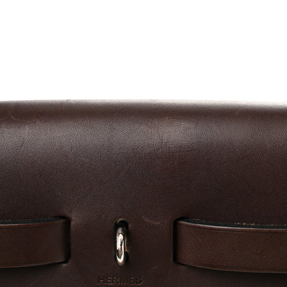 Hermes Vache Hunter Toile Herbag Zip 31 PM Etoupe Ebene 13 of 15