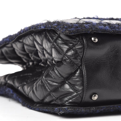 Chanel Aged Calfskin Quilted Tweed Large Secrets Tote Black 10 of 11