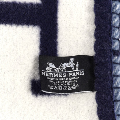 Hermes Wool Cashmere Avalon III Blanket Caban Ecru 3 of 3