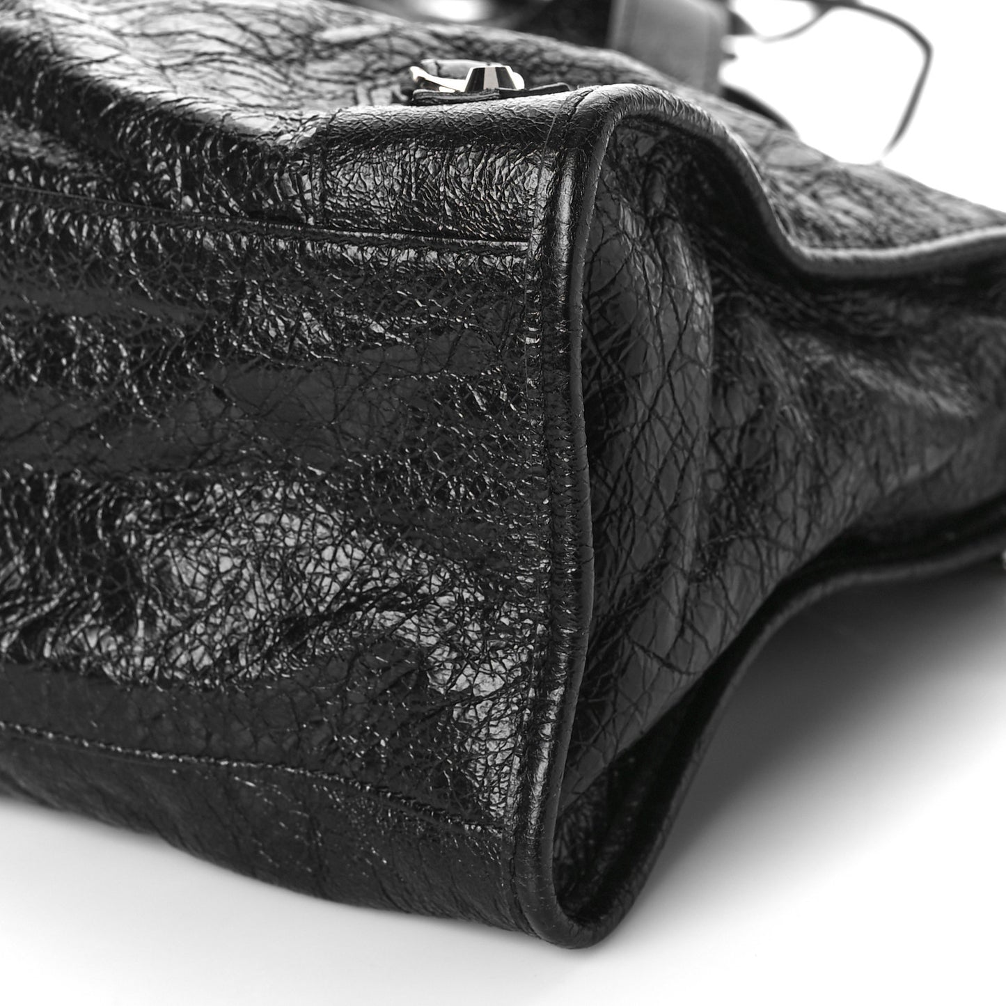 Agneau Classic Silver Hardware City Black