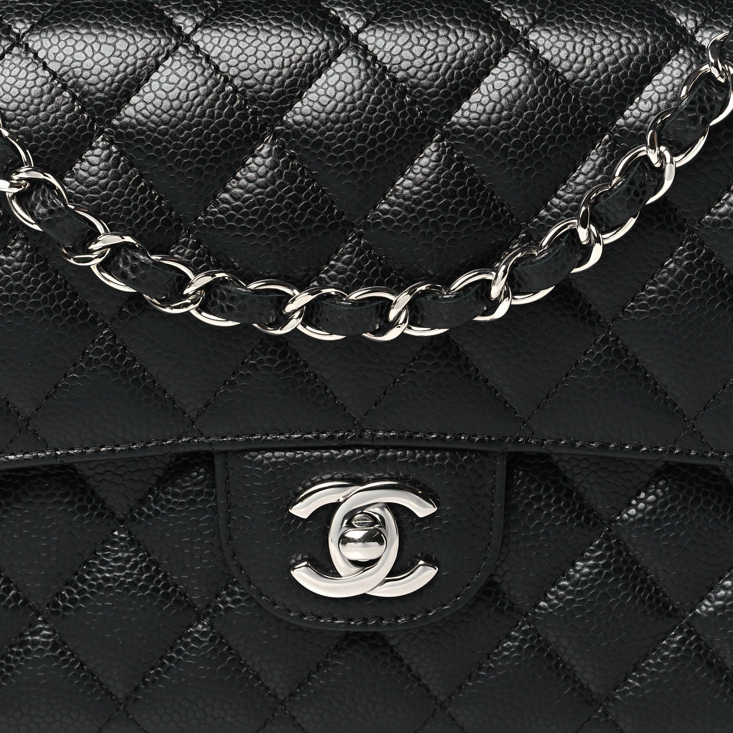 Chanel Caviar Quilted Medium Double Flap Black 8 of 11
