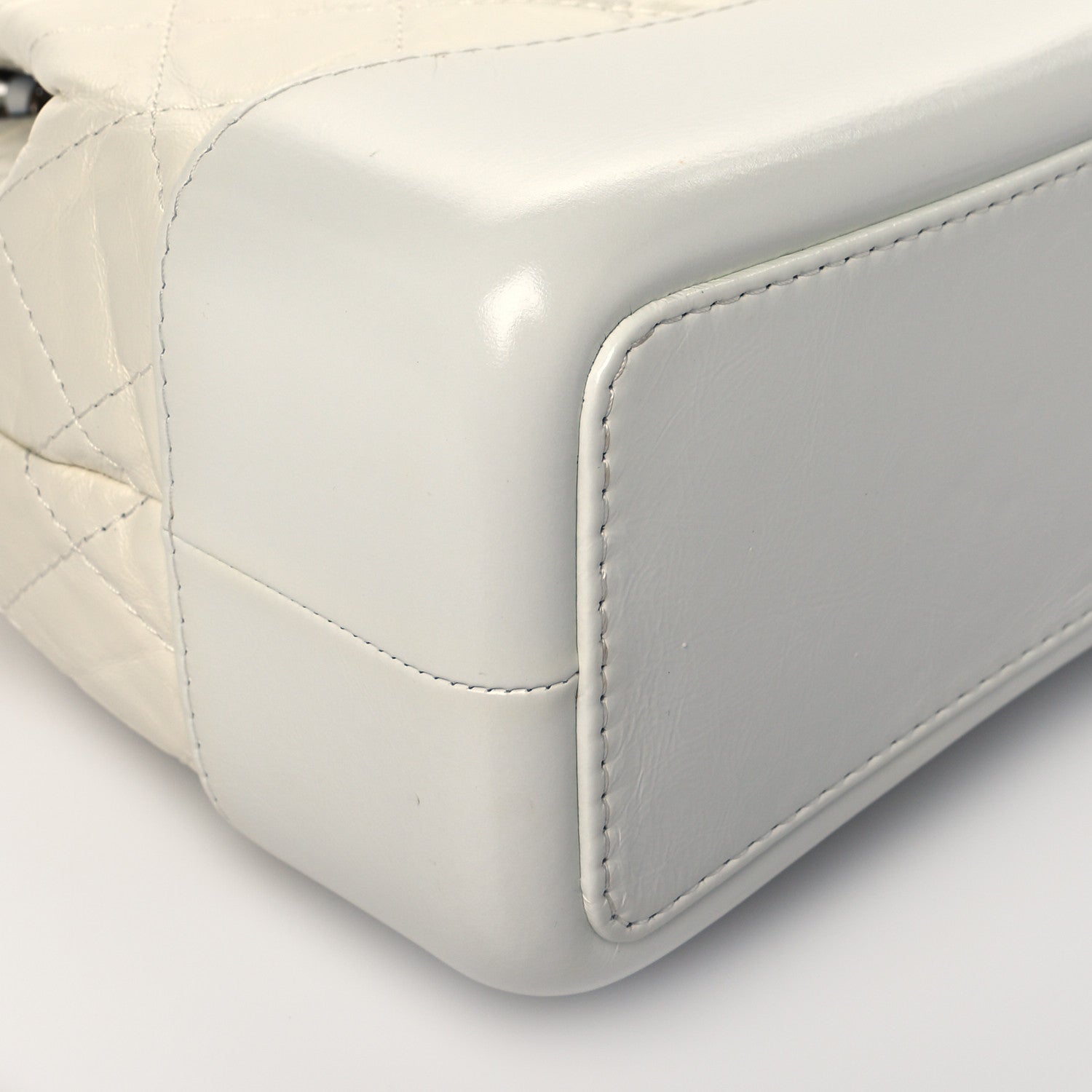 Chanel Aged Calfskin Quilted Small Gabrielle Backpack White 8 of 9