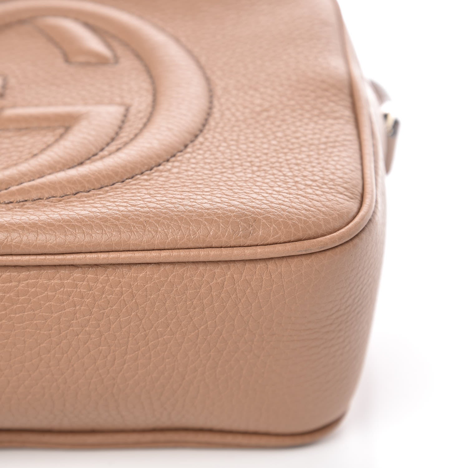 Gucci Pebbled Calfskin Small Soho Disco Bag Camelia 10 of 10