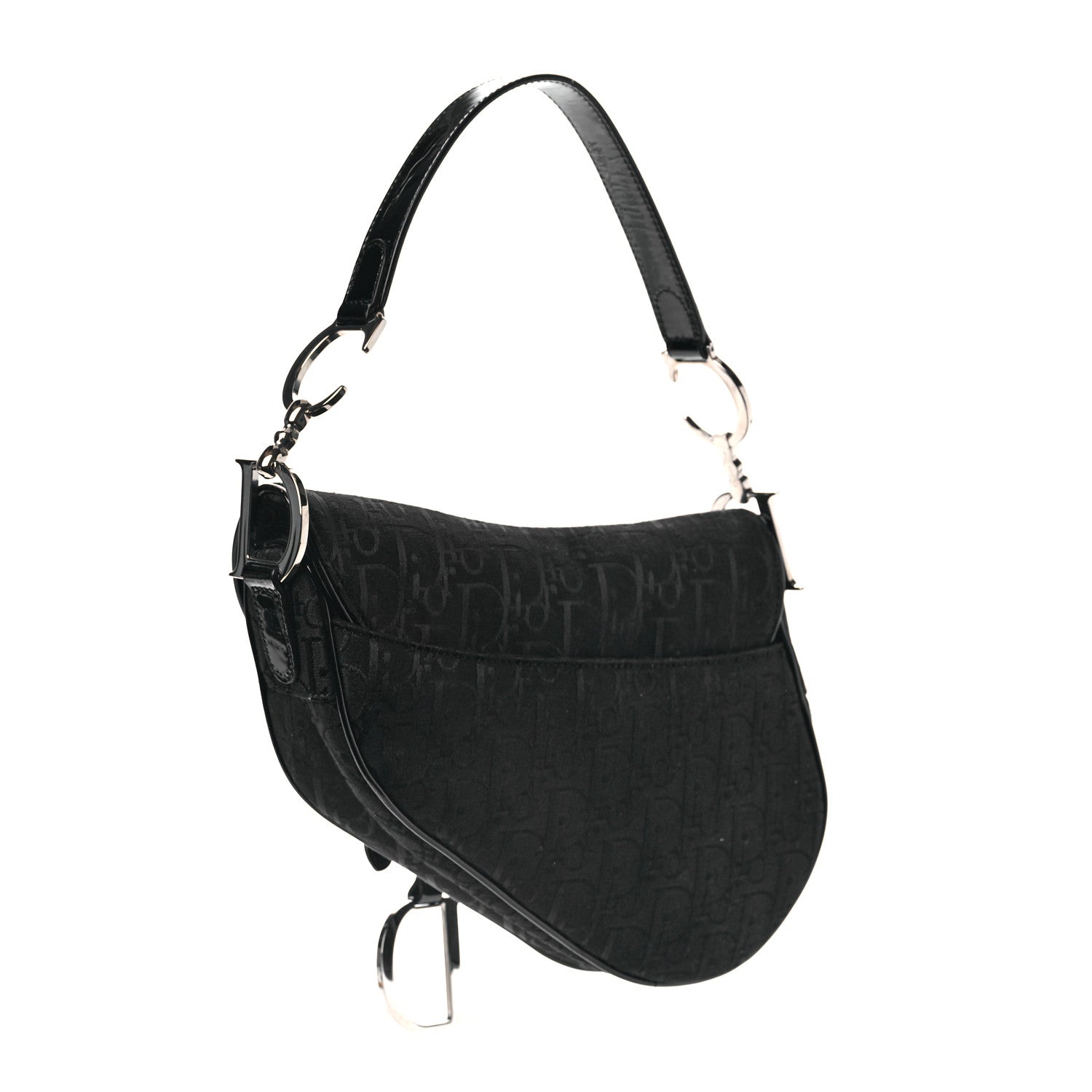 Christian Dior Monogram Saddle Bag Black 2 of 7