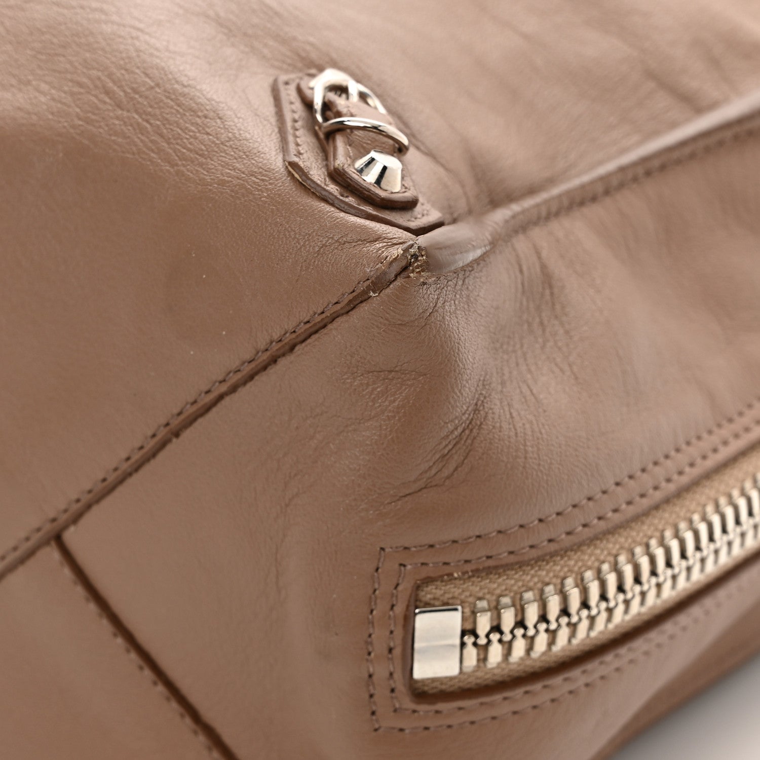Balenciaga Veau Papier A6 Zip Around Tote Castagna 12 of 15