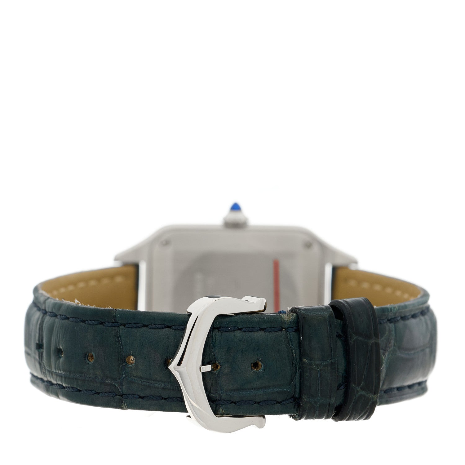 Cartier Stainless Steel Alligator 27.5mm Santos Dumont Quartz Watch 3 of 5