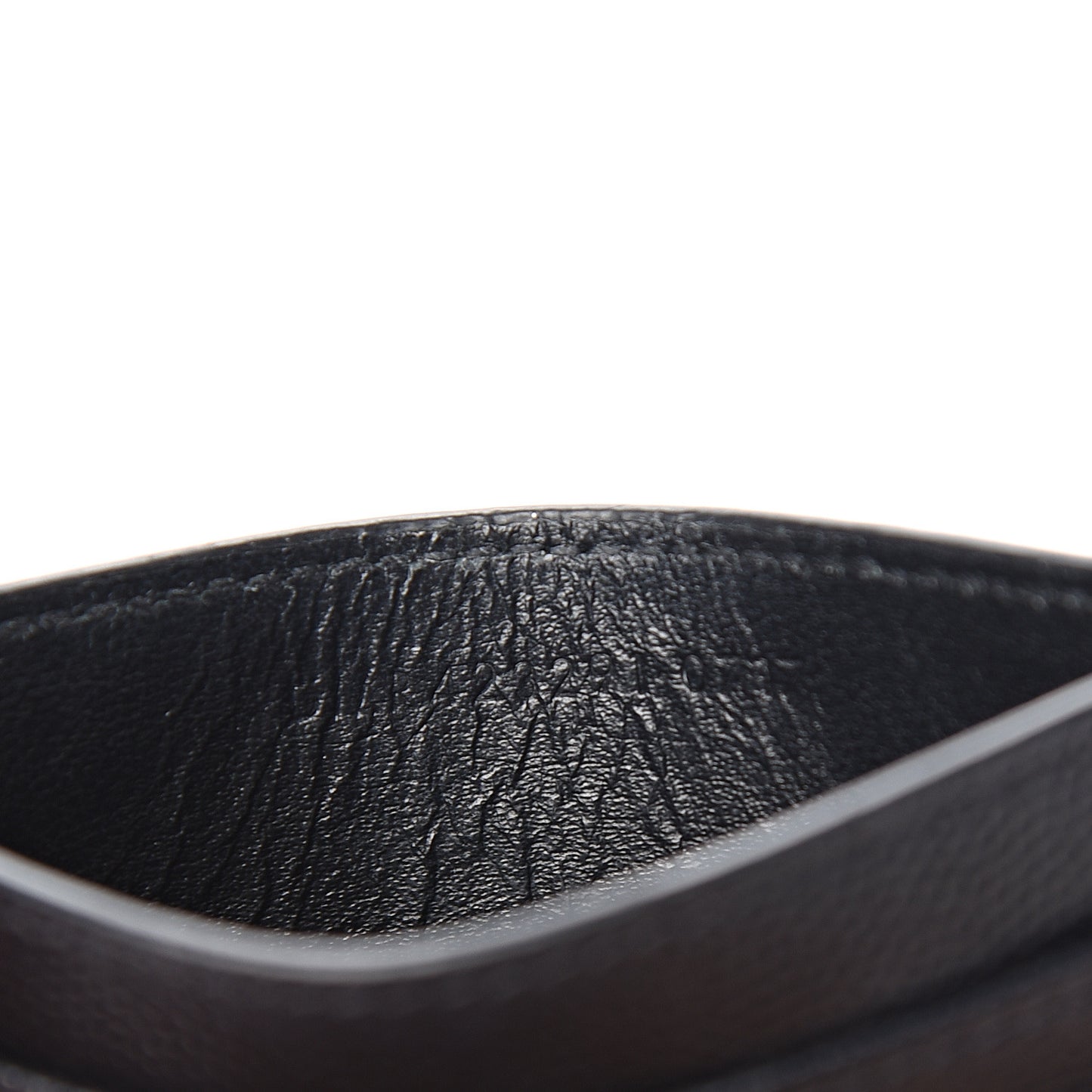 Grain De Poudre Matelasse Chevron Monogram Credit Card Case Black
