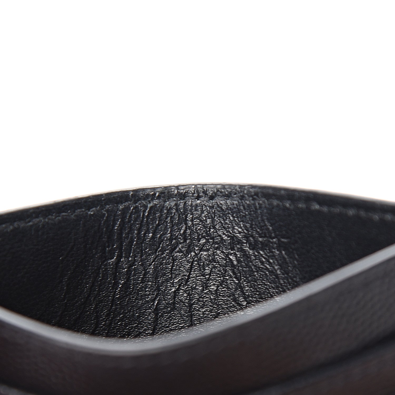 Saint Laurent Grain De Poudre Matelasse Chevron Monogram Credit Card Case Black 6 of 8