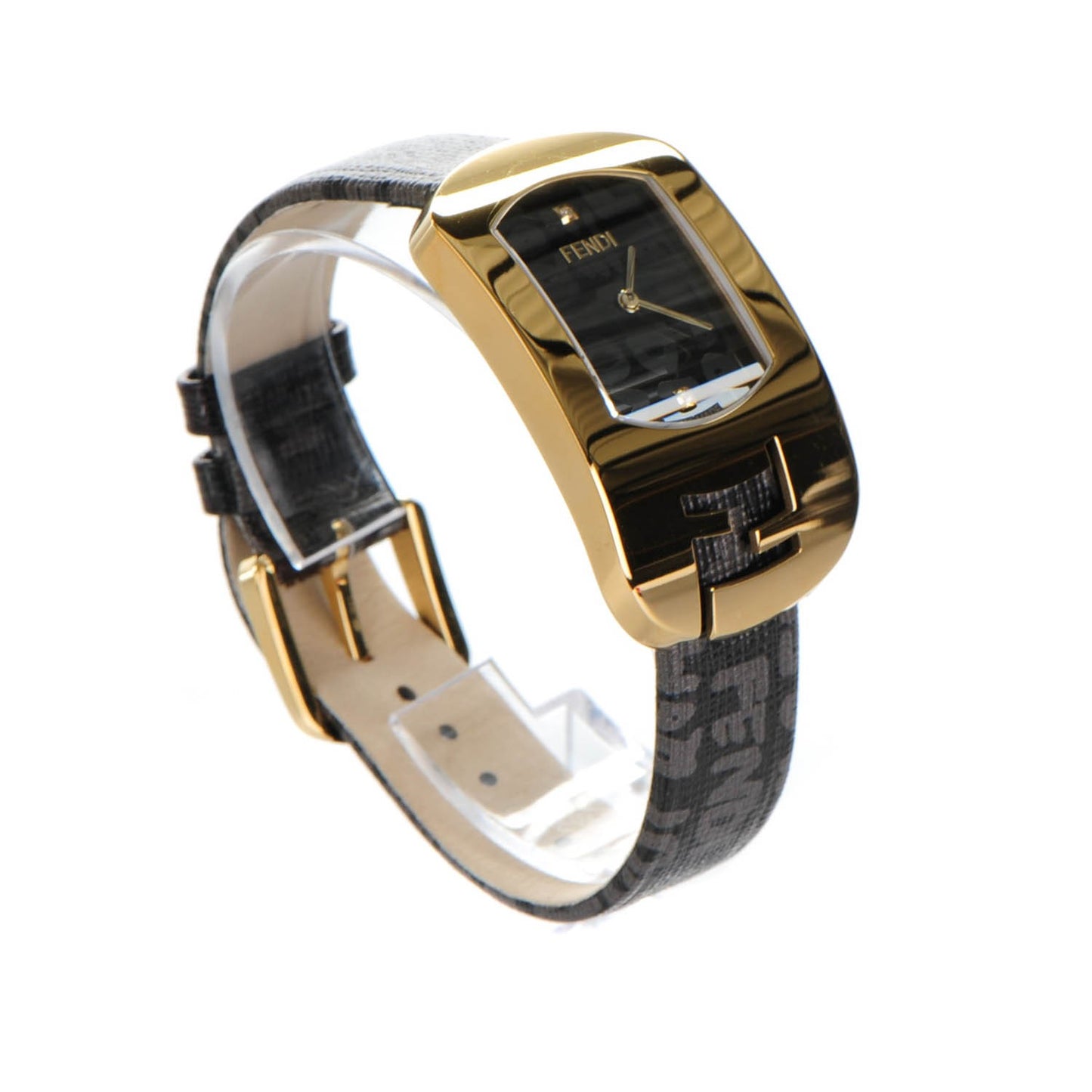 Stainless Steel Calfskin Diamond 29mm Chameleon Graffiti Quartz Watch Black