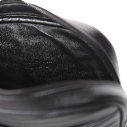 Saint Laurent Grain De Poudre Matelasse Monogram Mini Lou Camera Bag Black 9 of 12