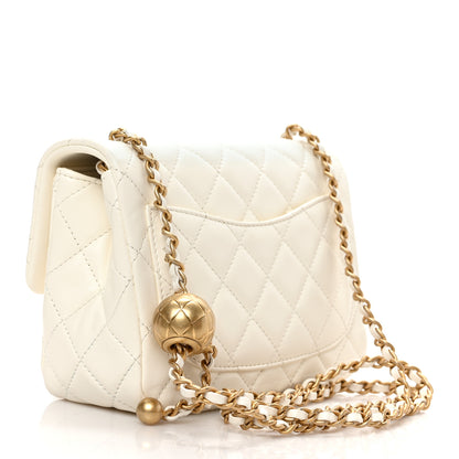 Chanel Lambskin Quilted Mini Pearl Crush Flap White 3 of 10