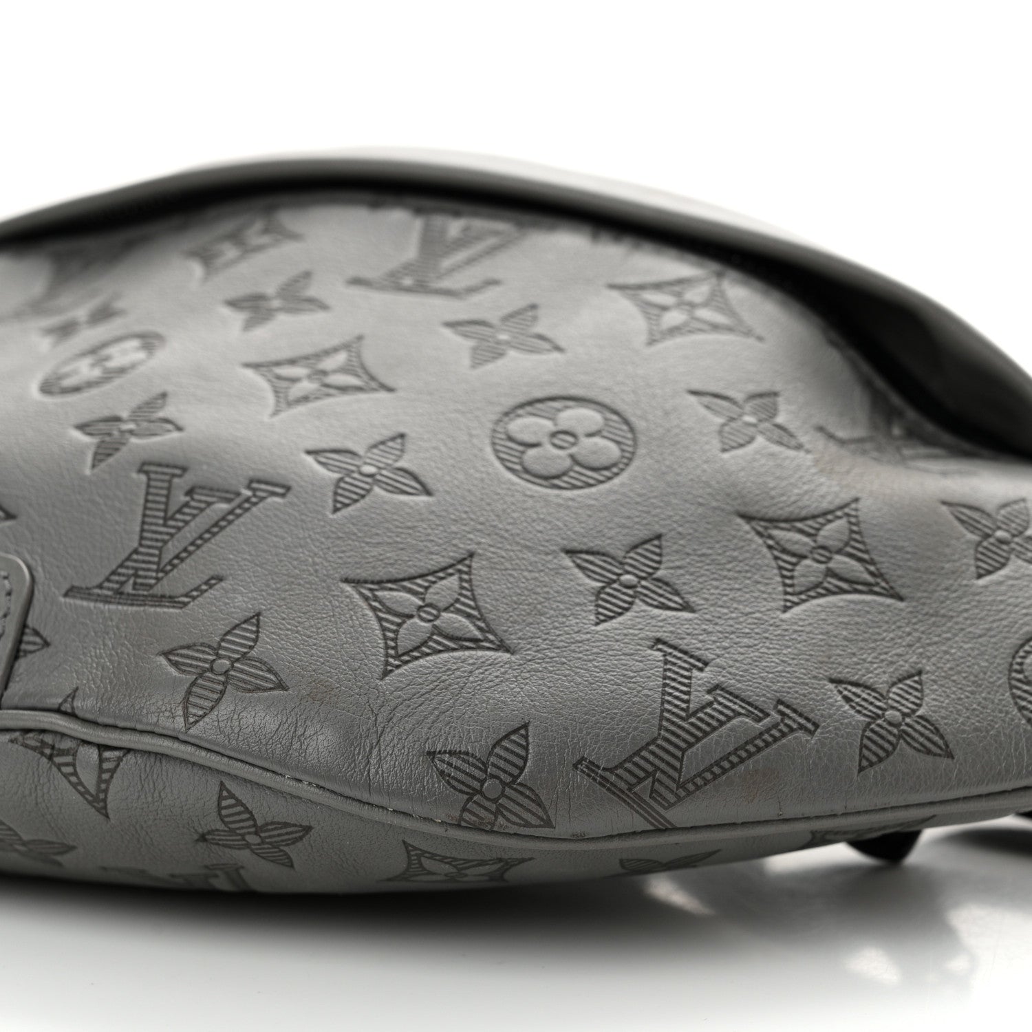 Louis Vuitton Calfskin Monogram Shadow Discovery Bumbag PM Gray 9 of 10