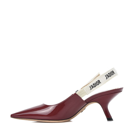 Christian Dior Patent Ribbon J'Adior Slingback 65mm Pumps 36.5 Scarlet 1 of 11