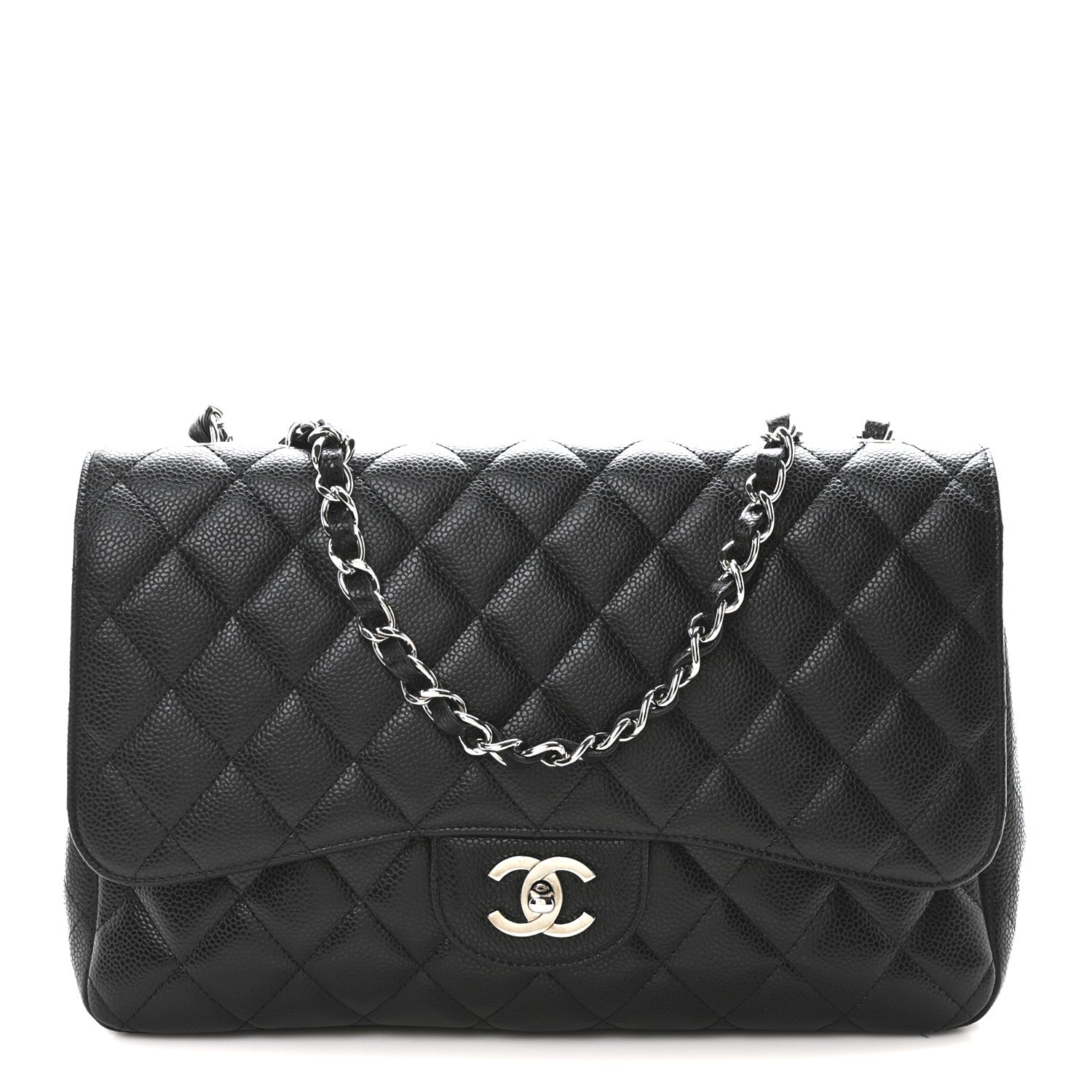 Chanel Caviar Quilted Jumbo Single Flap Black 1 of 10