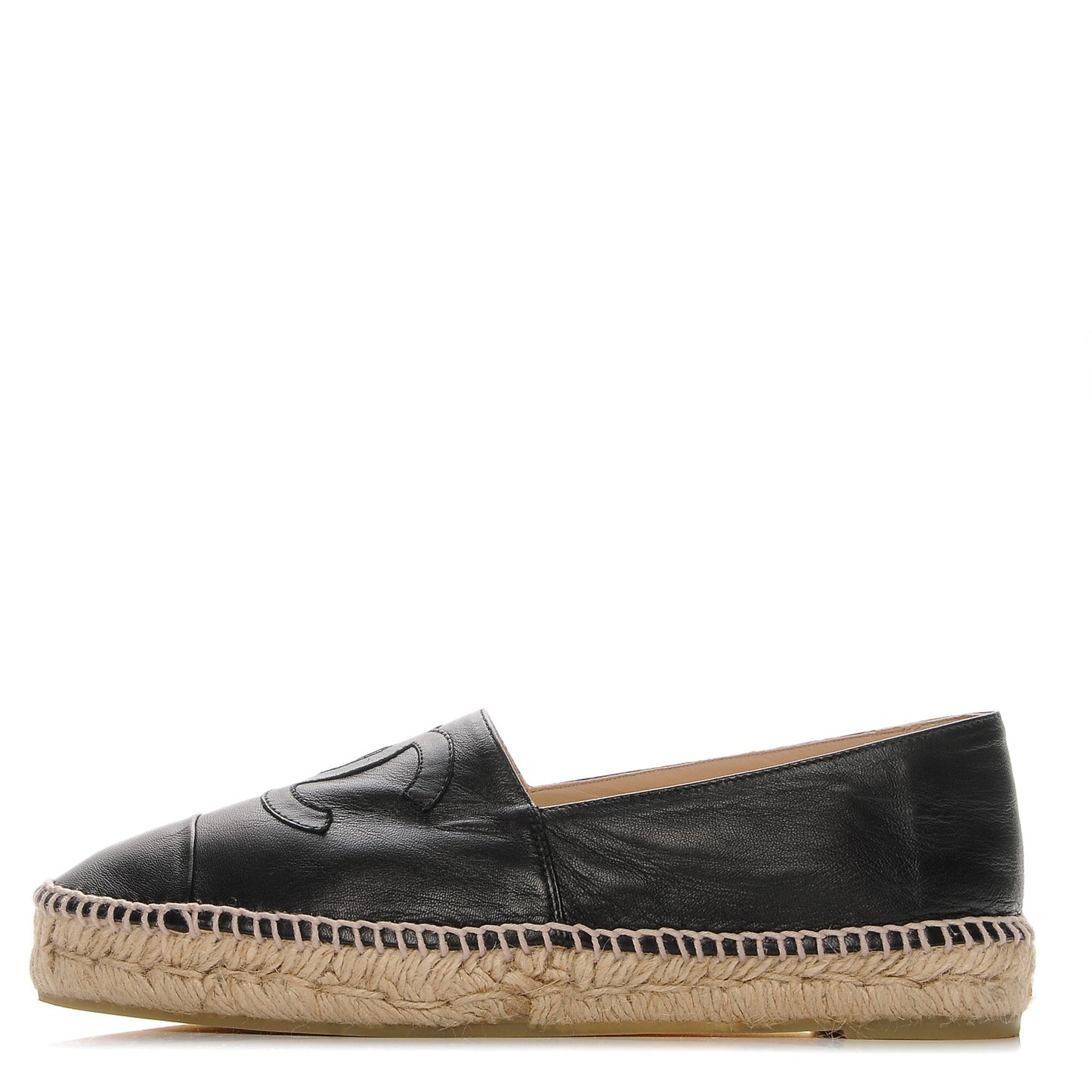 Lambskin CC Espadrilles 40 Black