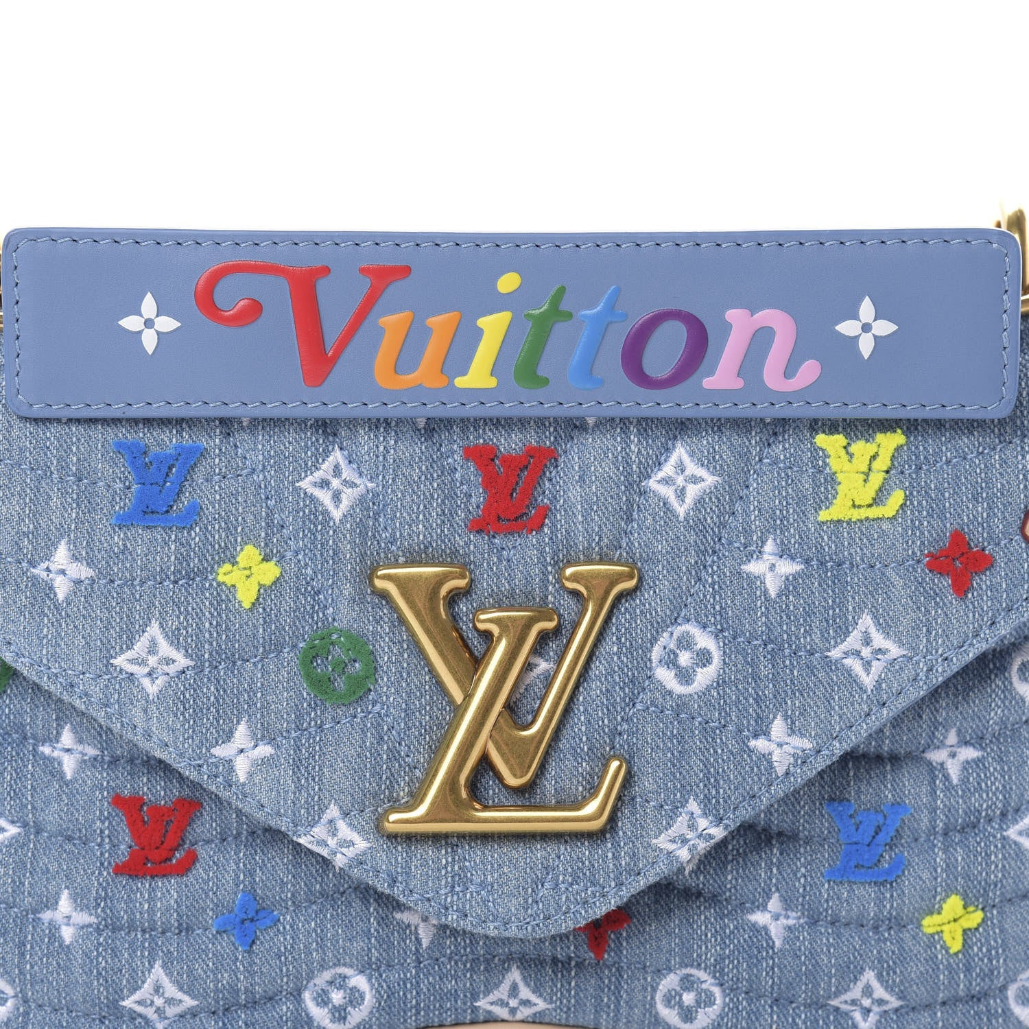 Louis Vuitton Embroidered Monogram Denim New Wave Chain MM 11 of 11