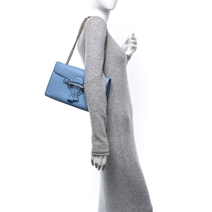 Gucci Microguccissima Medium Emily Chain Shoulder Bag Mineral Blue 2 of 11