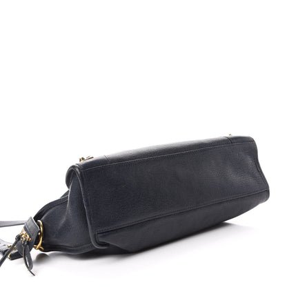 Balenciaga Chevre Gold Metallic Edge Hardware S City Bleu Nuit Dark Sea 4 of 11