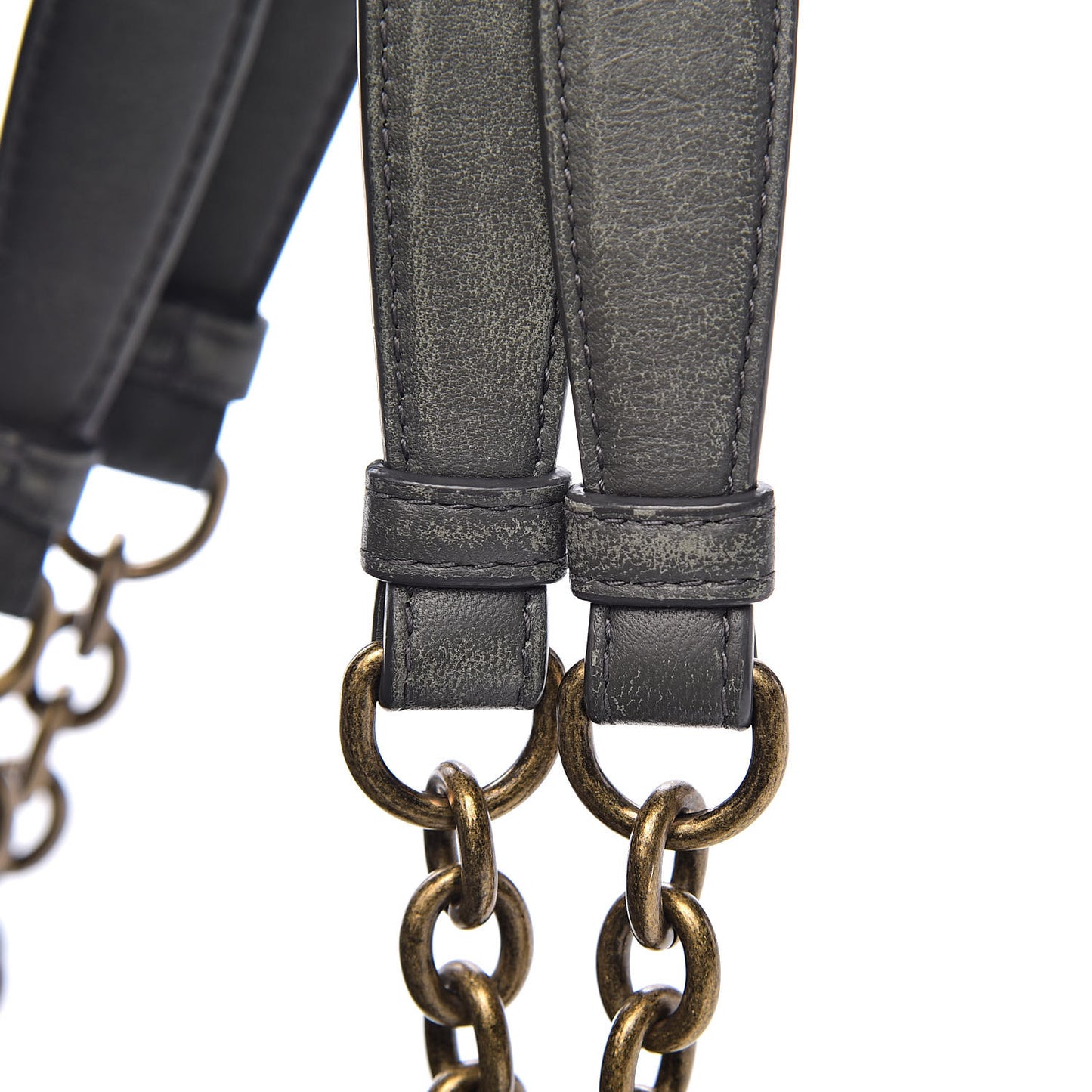 Nappa Intrecciato Large Classic Chain Strap Tote Light Grey