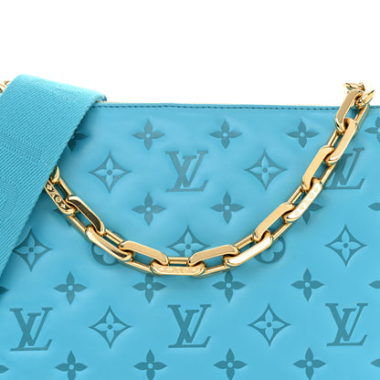 Louis Vuitton Lambskin Embossed Monogram Coussin PM Turquoise 7 of 10