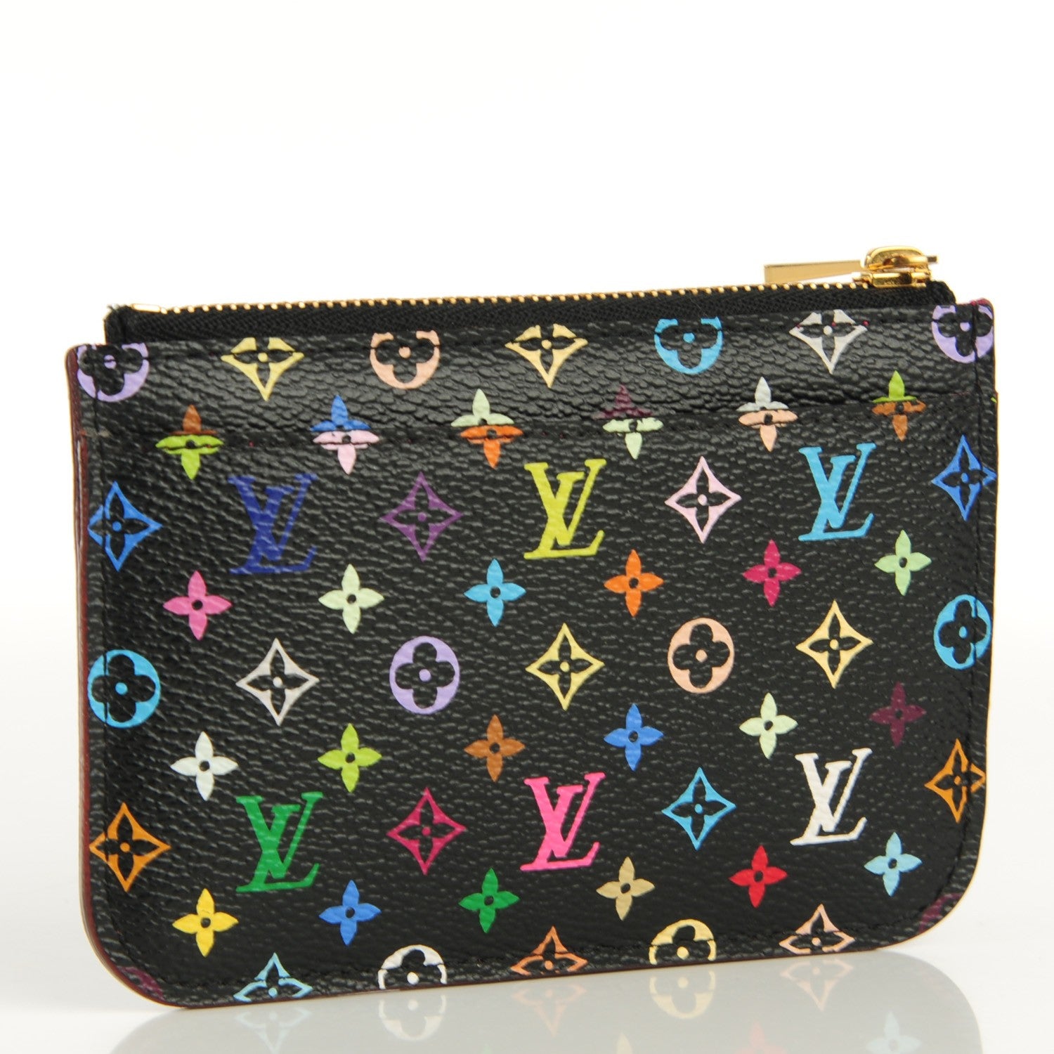 Louis Vuitton Monogram Multicolor Key Pouch Black 3 of 6