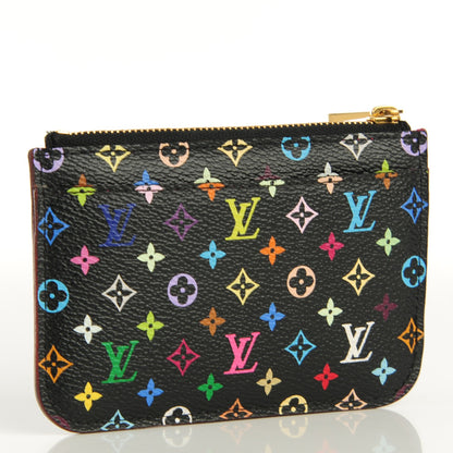 Louis Vuitton Monogram Multicolor Key Pouch Black 3 of 6