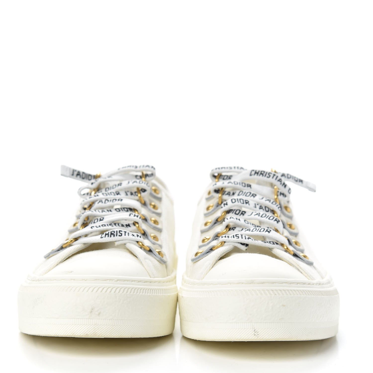 Christian Dior Canvas Walk'n Dior Low Top Sneakers 37.5 White 2 of 11