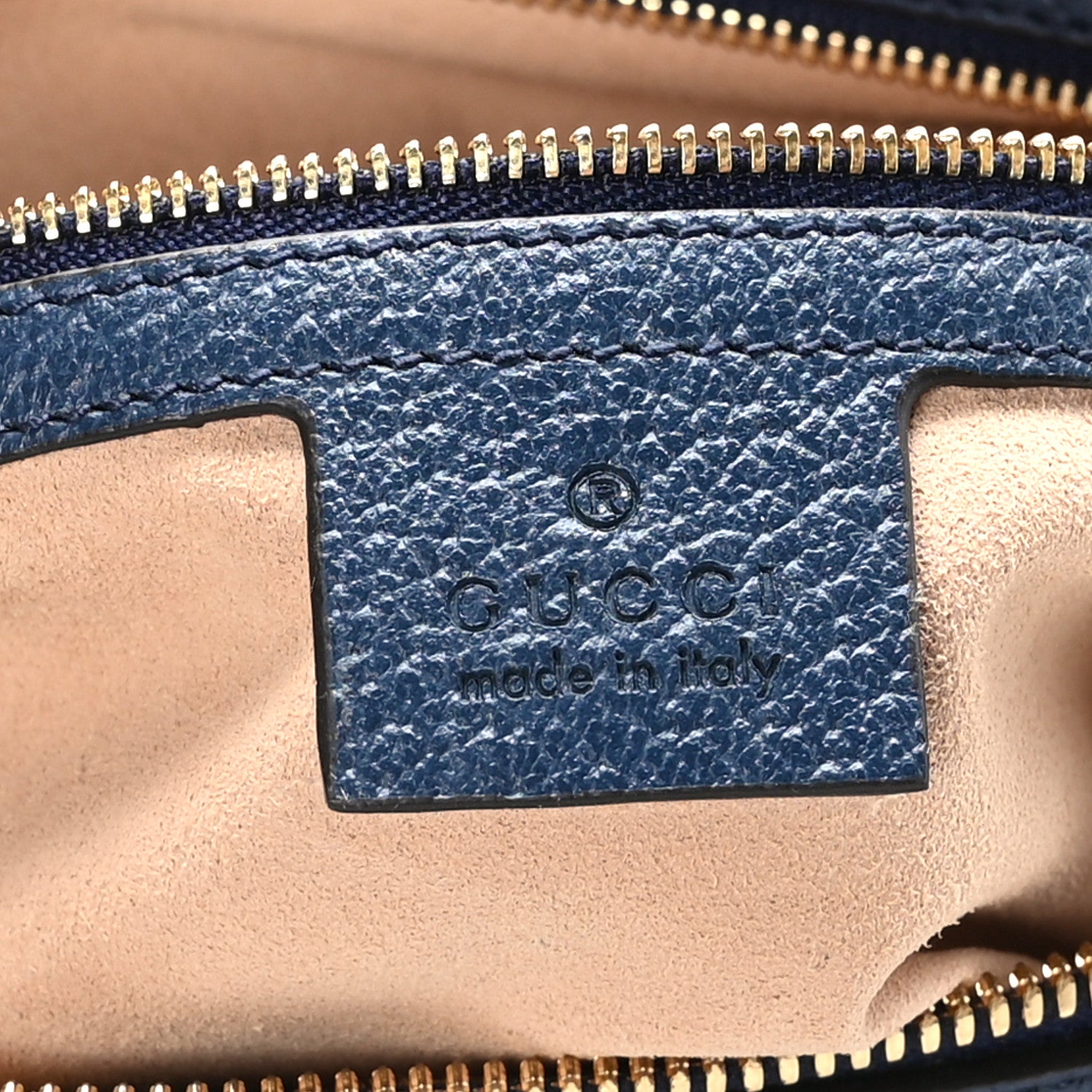 Gucci Textured Dollar Calfskin Web Medium Ophidia Boston Blue Agata 6 of 9