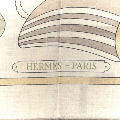 Hermes Cashmere Silk Thalassa Shawl 140 Beige Rose Mastic 4 of 6
