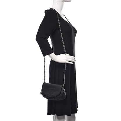 Chanel Caviar Half Moon Wallet On Chain WOC Black 2 of 13