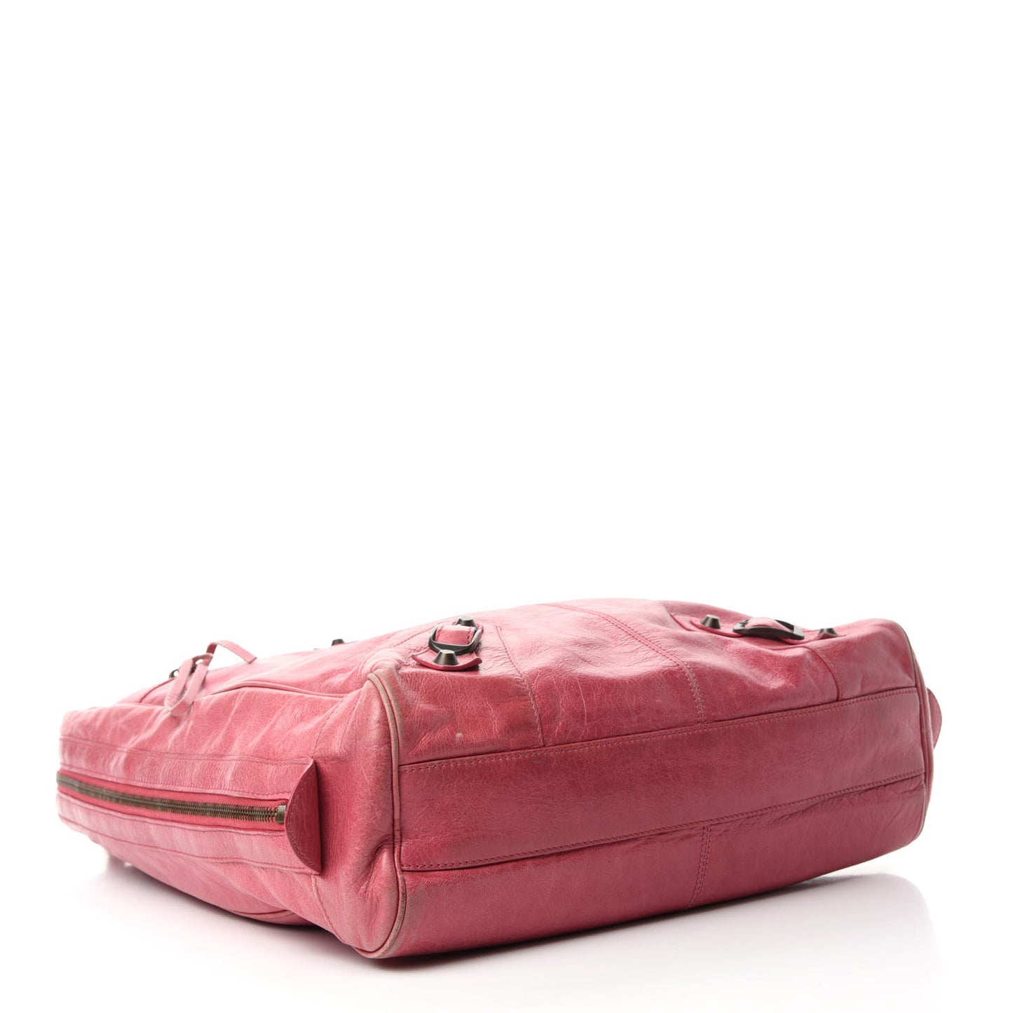 Agneau Classic Hardware Briefcase Tote Pivoine