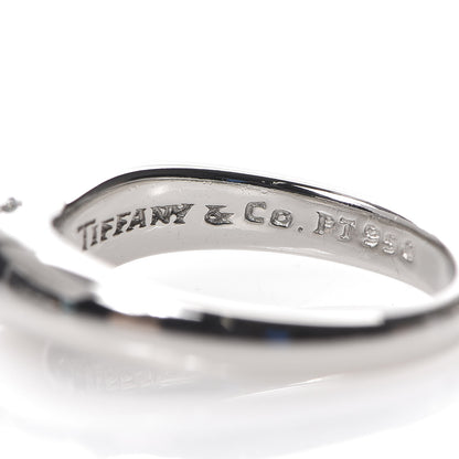 Tiffany Platinum Diamond Elsa Peretti Curved Band Ring 48 4.5 5 of 6